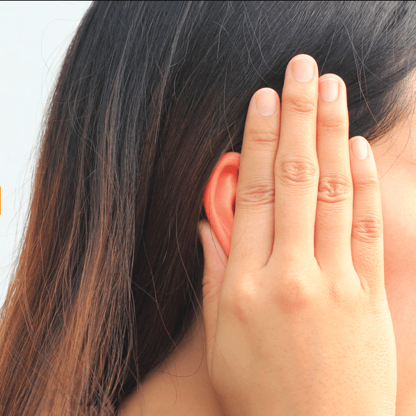 head and ear pain associated with trigeminal neuralgia stock photo